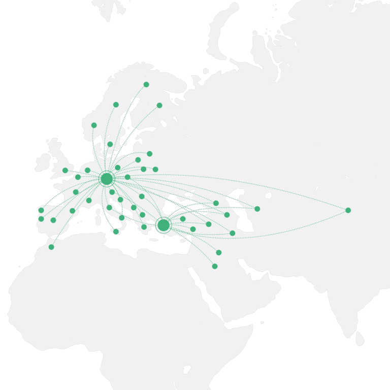 Weltkarte mit LIFA Standorten